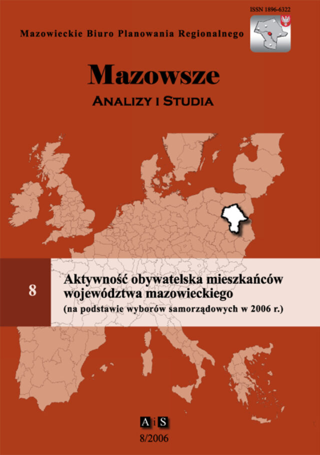 Zeszyt 8/2006 Aktywność obywatelska mieszkańców województwa mazowieckiego
