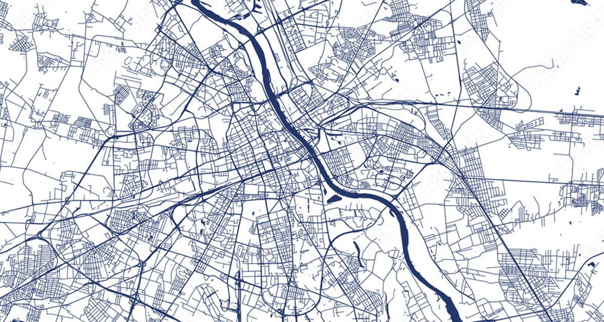 Mapa schematyczna Warszawy