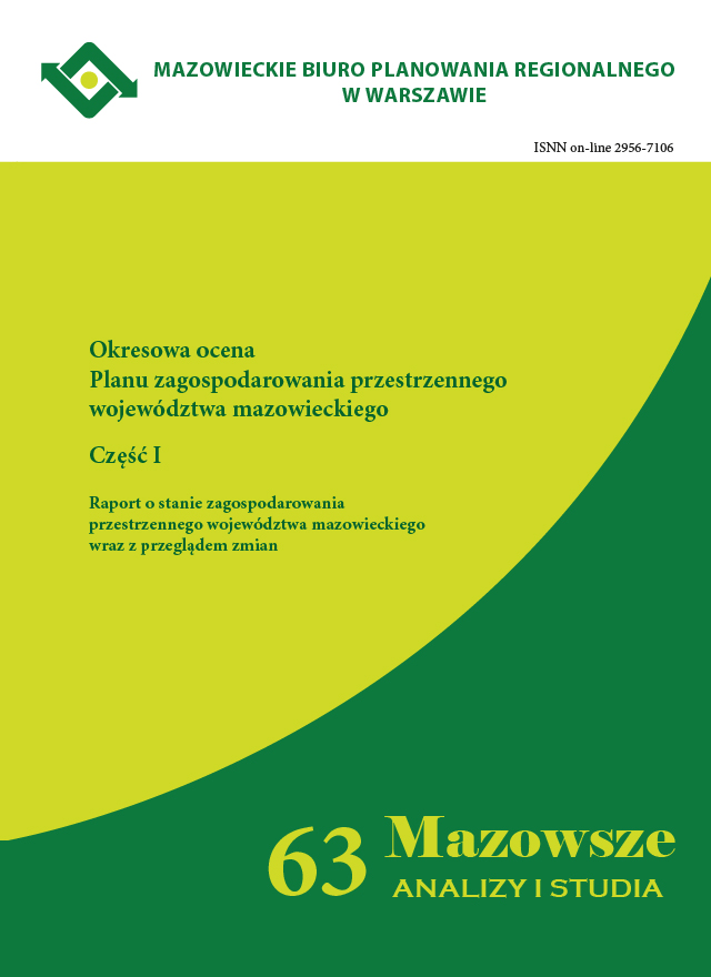 Zeszyt 2(63)2023 Okresowa ocena Planu zagospodarowania przestrzennego województwa mazowieckiego. Część I. Raport o stanie zagospodarowania przestrzennego województwa mazowieckiego wraz z przeglądem zmian