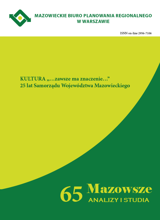 Zeszyt 1 (65)2024 Kultura  „…zawsze ma znaczenie…” 25 lat Samorządu Województwa Mazowieckiego